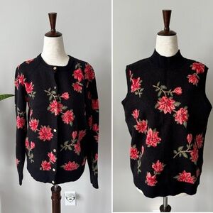 Reese Witherspoon Draper James Floral Cardigan and Sweater Top Set